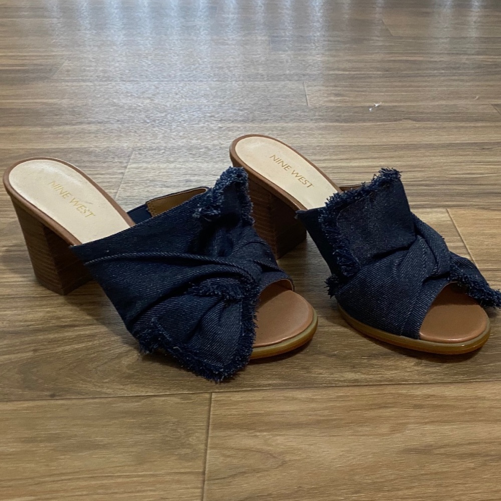 Nine West Byron Mule Navy Denim